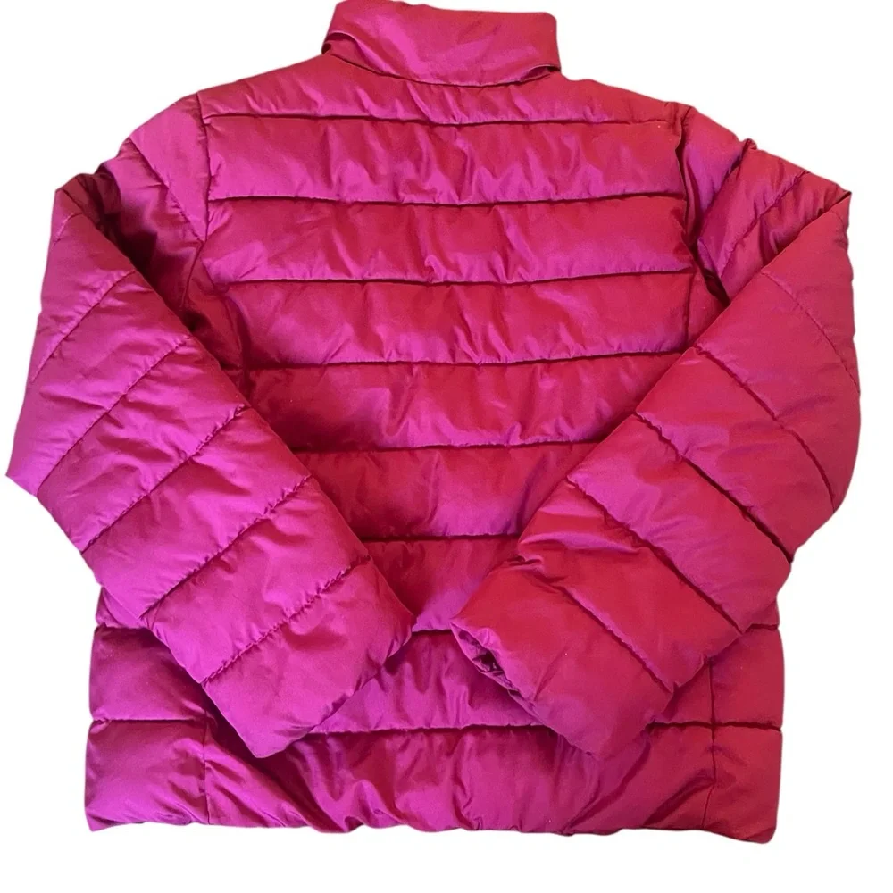 The Children’s Place Girls Puffer Full Zip Jacket Dark Fushia Size XL